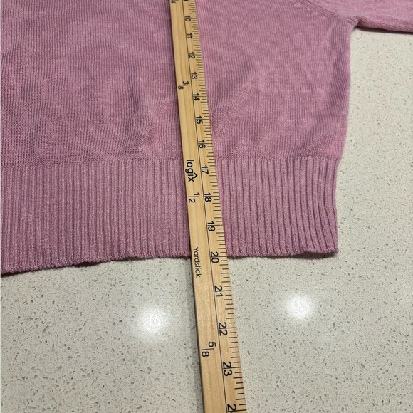 White + Warren Light Pink Crew Neck 100% Linen Sweater Size S - Picture 4 of 7